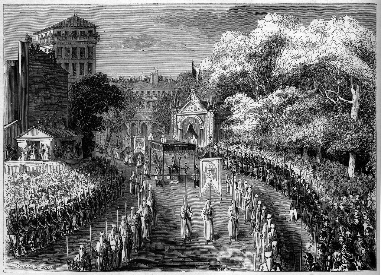 मोनसिग्नोर पैट्रिस क्रूस (1815 में जन्म), मार्सिले के नए बिशप (बौचेस डू रोन) द्वारा फ्रेंच स्कूल