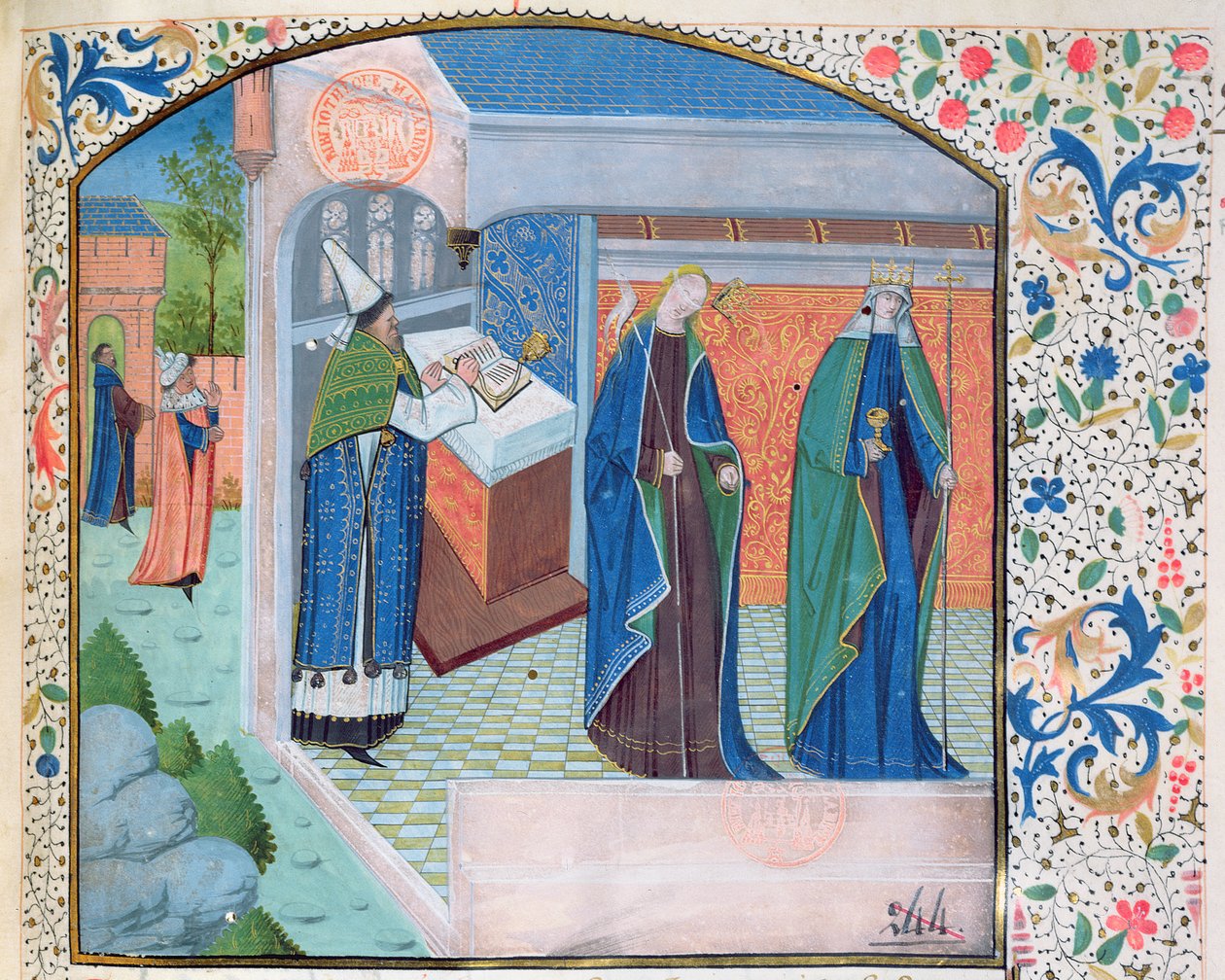 सुश्री 0338 f.1 चर्च और आराधनालय, c.1465-70 द्वारा फ्रेंच स्कूल
