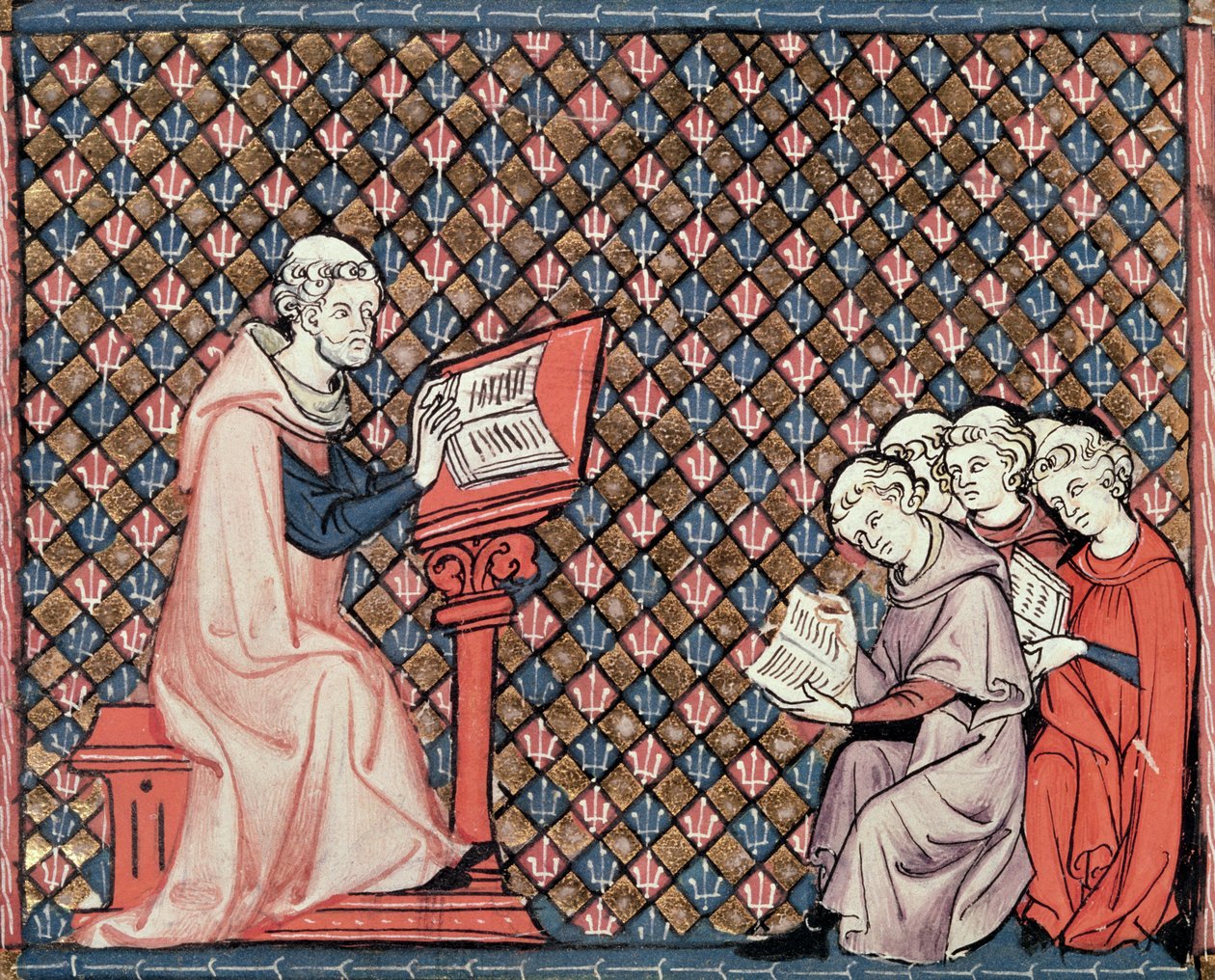सुश्री 1044 fol.73v एक दर्शन पाठ, Oret Moralise से Chretien Legouis द्वारा लिखित द्वारा फ्रेंच स्कूल