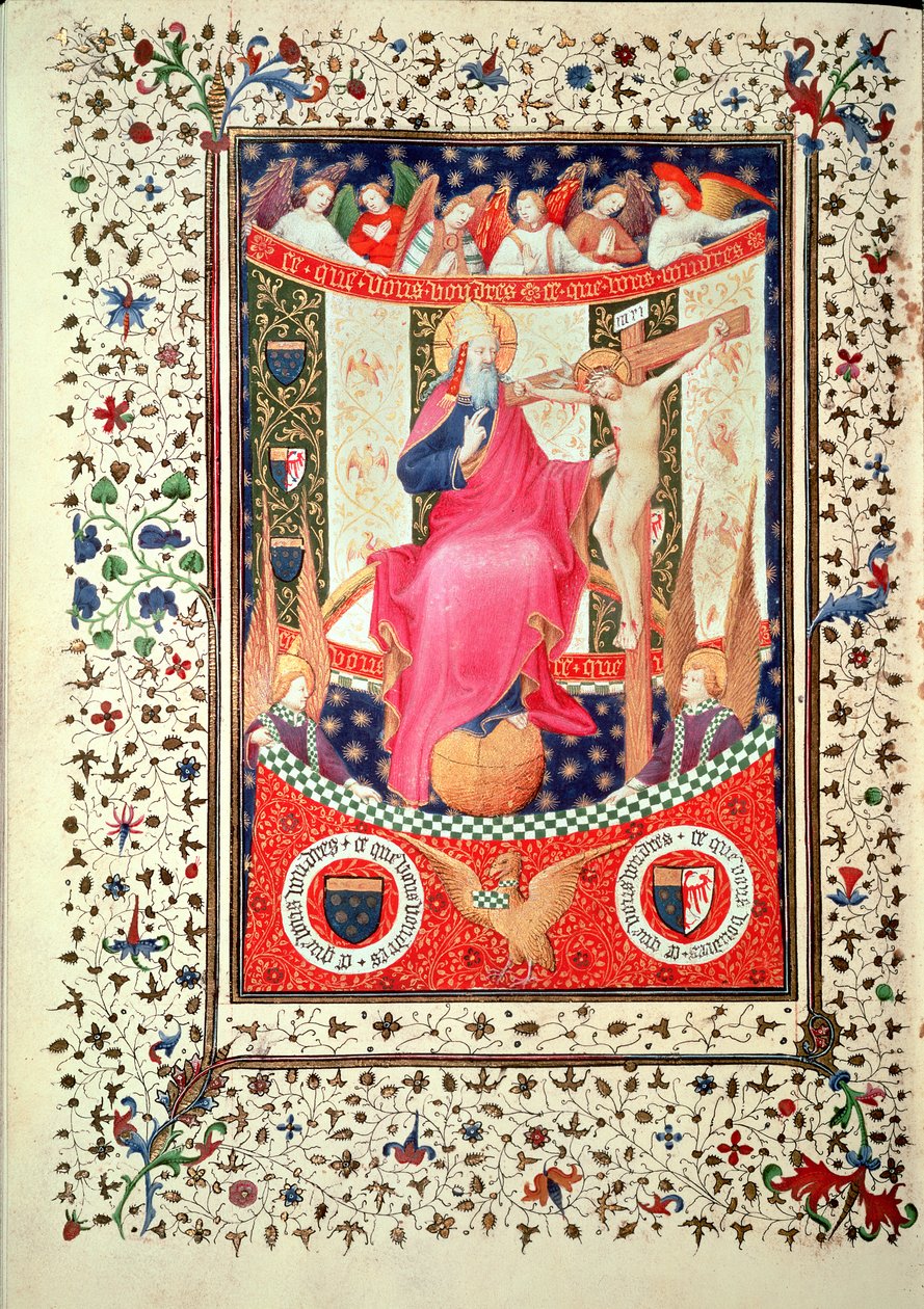 सुश्री 2 f.18v द ट्रिनिटी, बूसीकॉट ऑवर्स से, c.1410 द्वारा फ्रेंच स्कूल