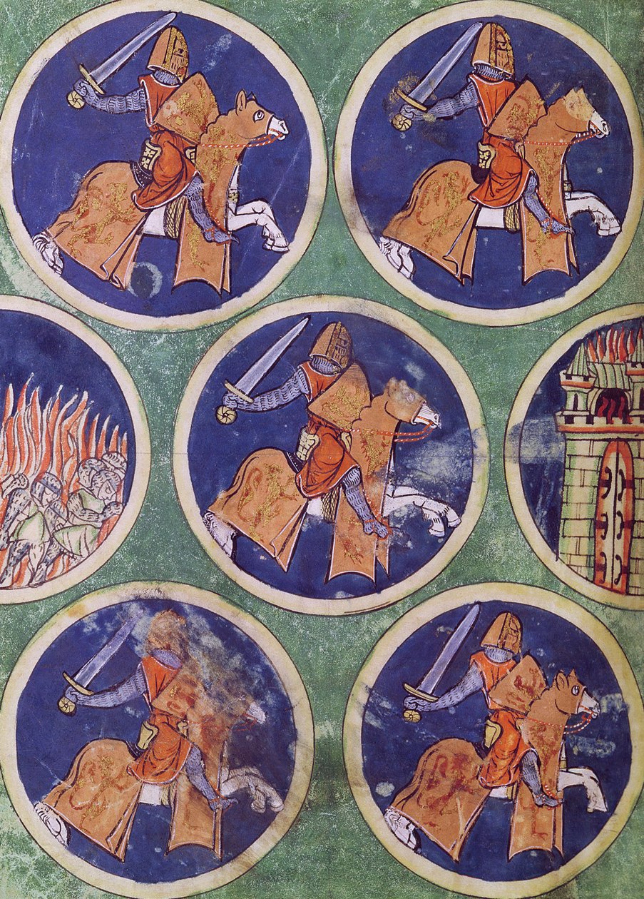 सुश्री 3516 fol.217v पांच शूरवीर द्वारा फ्रेंच स्कूल