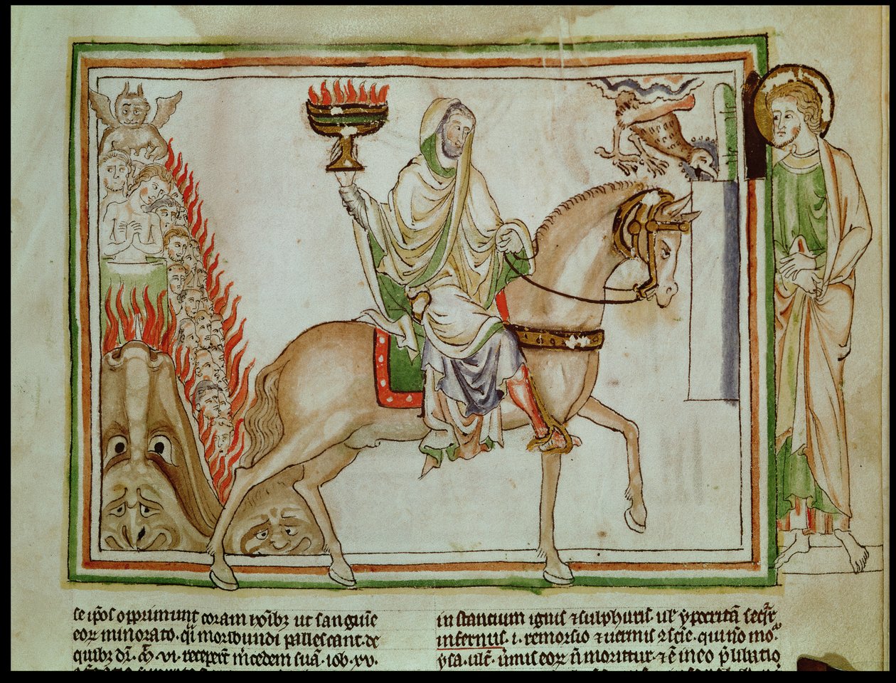 सुश्री 422 fol.22r चौथी सील के उद्घाटन: मौत घोड़े की सवारी द्वारा फ्रेंच स्कूल