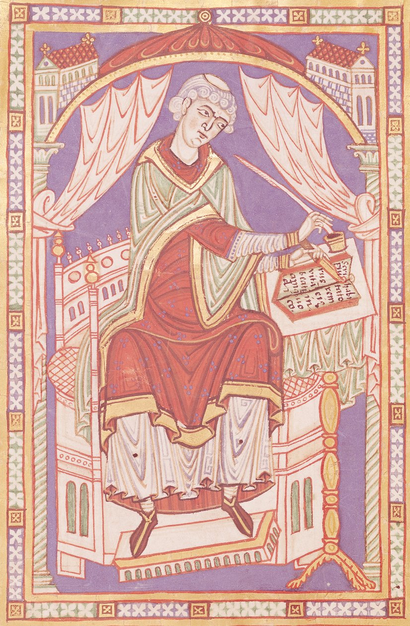 Ms 501 fol.5v Baudemond लेखन, जीवन और संत अमंद के चमत्कार से द्वारा फ्रेंच स्कूल