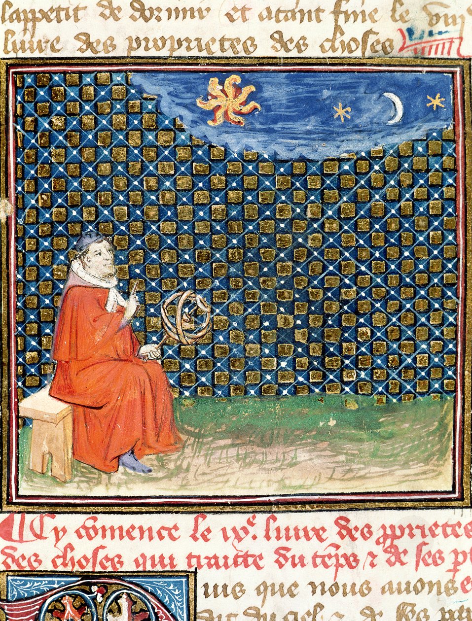 जीन कोर्डिचोन द्वारा द बुक ऑफ थिंग्स की स्काई के सुश्री 993 fol.114 गुण द्वारा फ्रेंच स्कूल