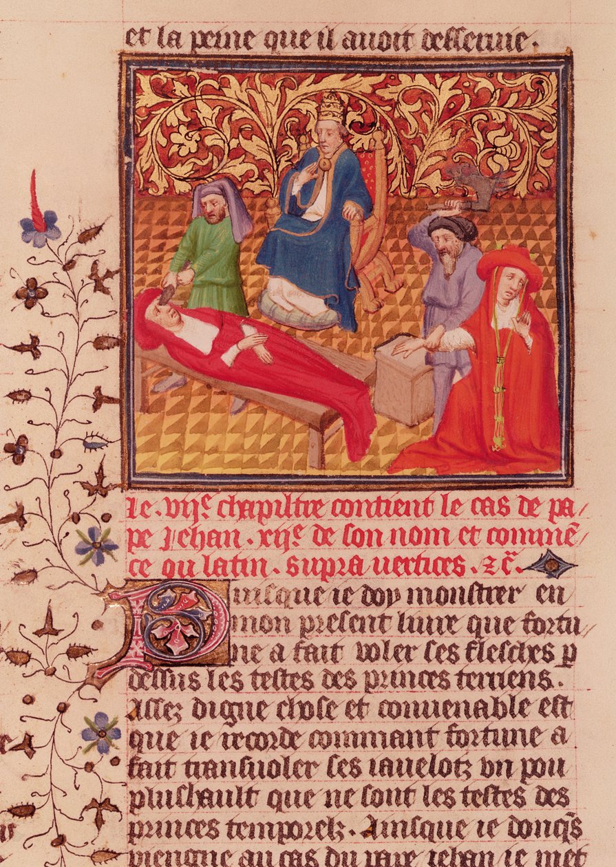 सुश्री Fr.226 fol.253v। 964 में रोम लौटने के बाद पोप जॉन XII ने अपने दुश्मनों को दंडित किया द्वारा फ्रेंच स्कूल