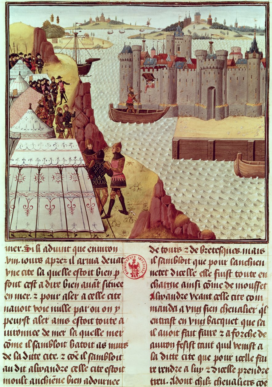 सुश्री फ्र 9342 जीन वौकेलिन द्वारा महान अलेक्जेंडर के इतिहास से पृष्ठ, c.1465 द्वारा फ्रेंच स्कूल