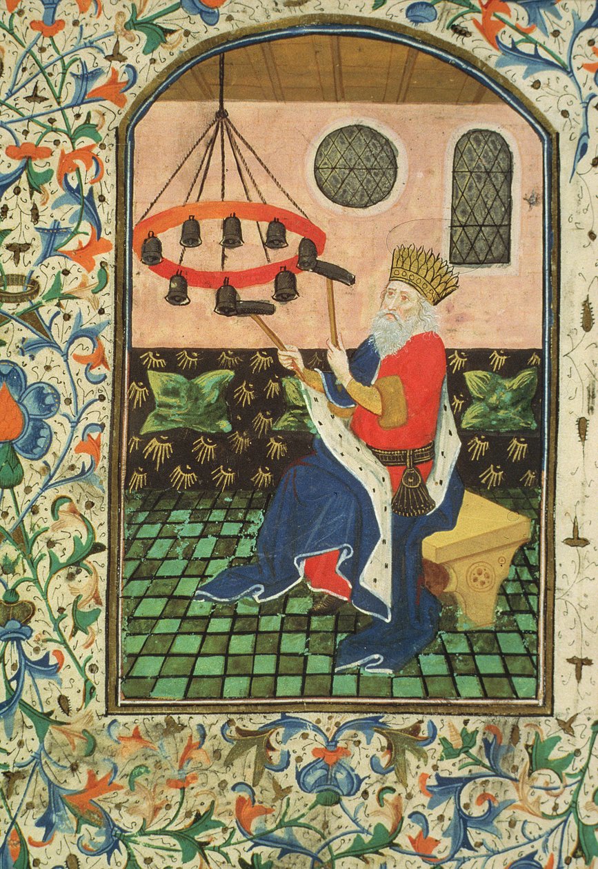 सुश्री जनरल 288 f.183v राजा और संगीत, c.1460 द्वारा फ्रेंच स्कूल