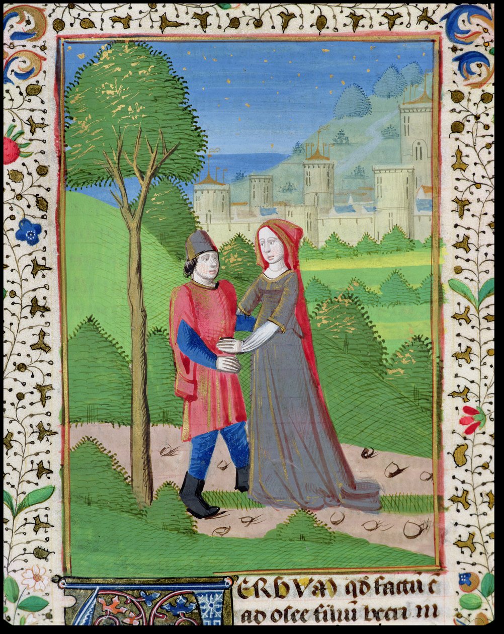 सुश्री H7 fol.103v होशे और प्रोस्टीट्यूट, जीन XXII की बाइबिल से द्वारा फ्रेंच स्कूल