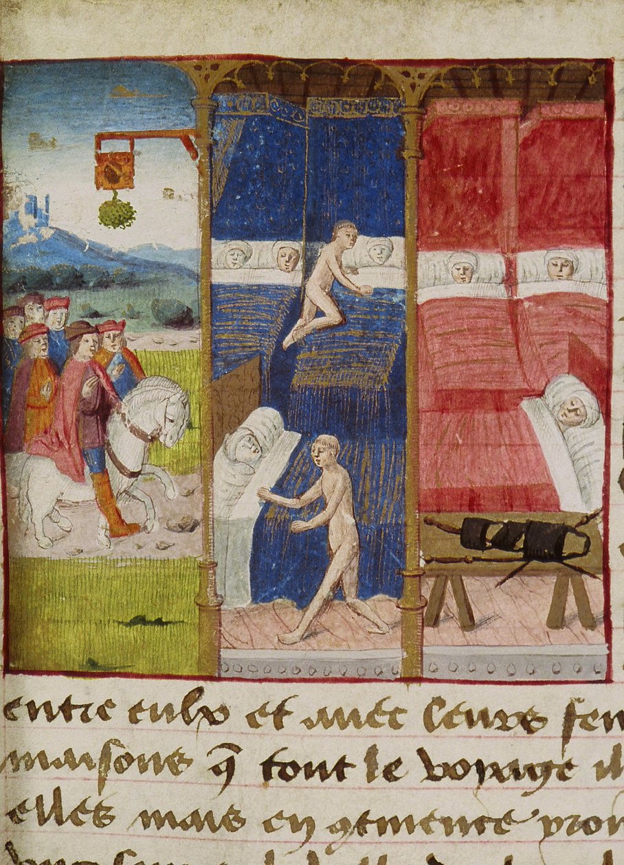 सुश्री हंटर 252 f.75v हॉस्टल, "द हंड्रेड न्यूज न्यूज़", 1462 से द्वारा फ्रेंच स्कूल