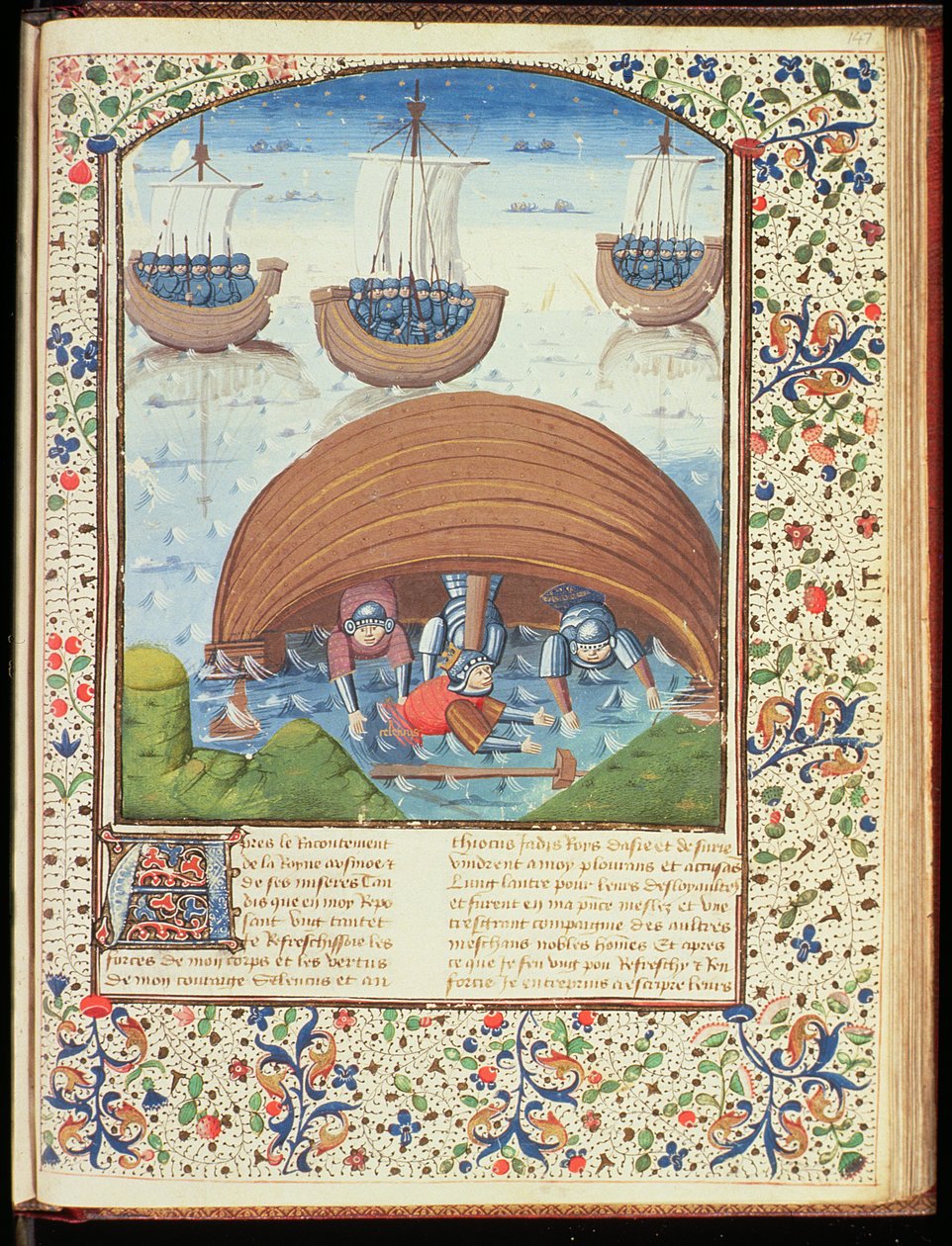 मिस हंटर 371 f.147r सेल्यूकस का भाग्य, गिर के राजकुमारों से, गियोवन्नी बोकाशियो (1313-75) 1467 द्वारा फ्रेंच स्कूल
