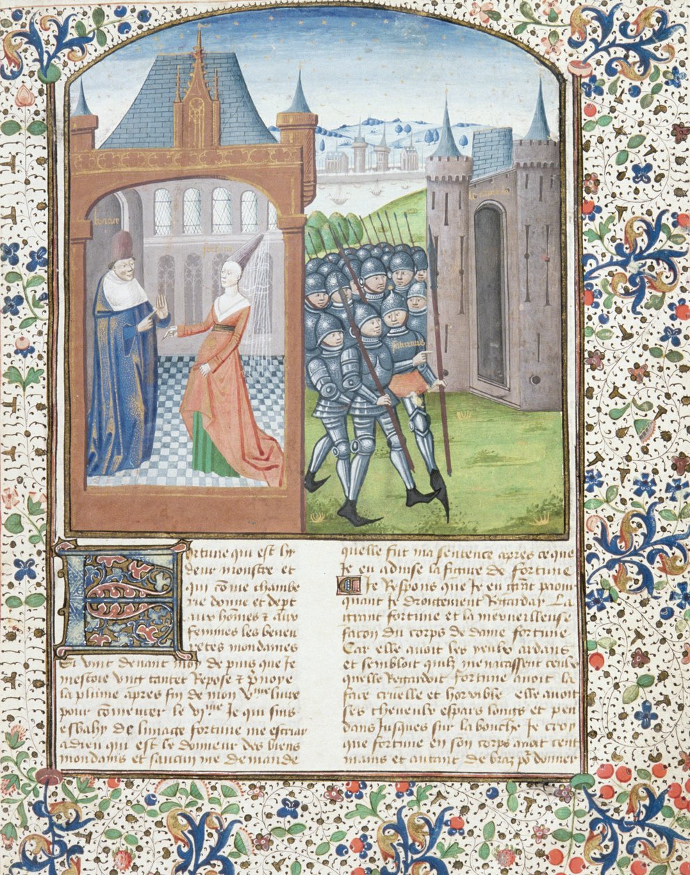 सुश्री हंटर 372 f.1r बोकासियो और फॉर्च्यून, 1467 द्वारा फ्रेंच स्कूल