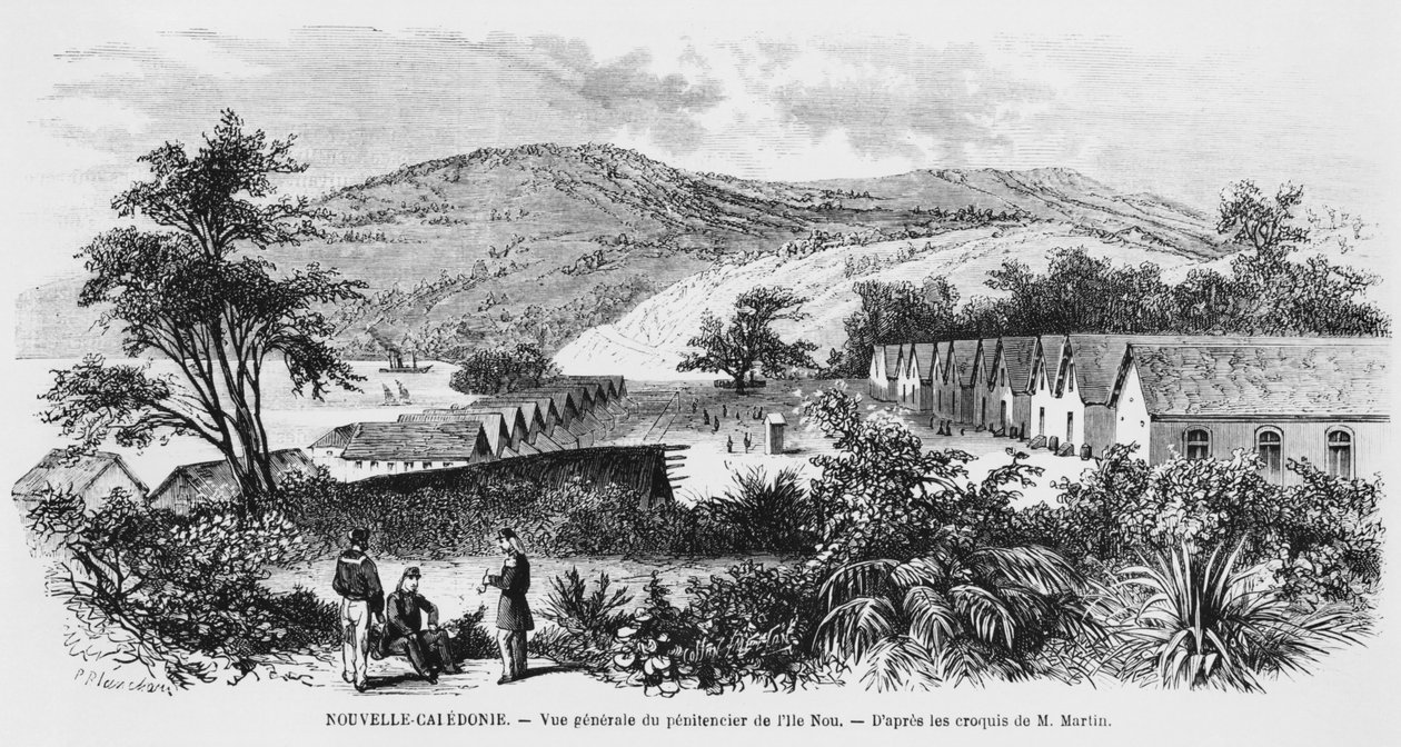 न्यू कैलेडोनिया, आइल ऑफ नो, जेल, c.1871-80 द्वारा फ्रेंच स्कूल