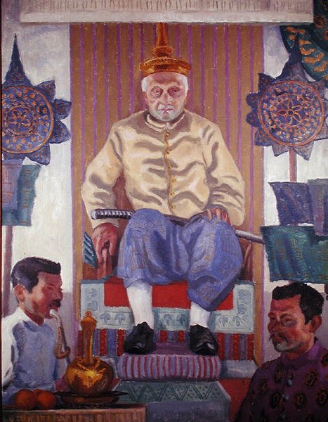 औन खाम (1811-95), लुआंग प्रबांग के राजा, लाओस (कैनवास पर तेल) द्वारा फ्रेंच स्कूल