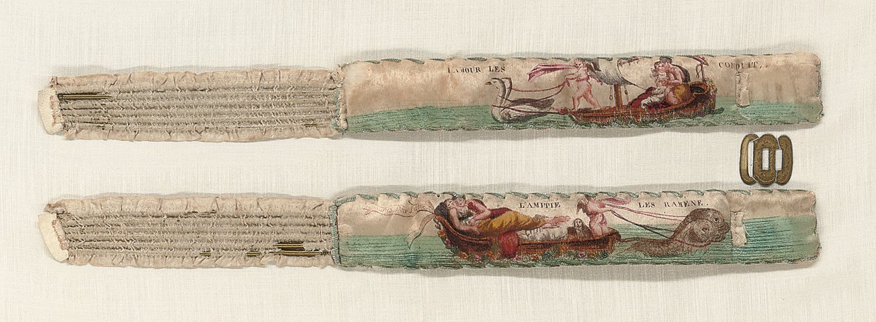 गियर्स की जोड़ी, c.1770-90 (रेशम और धातु) द्वारा फ्रेंच स्कूल