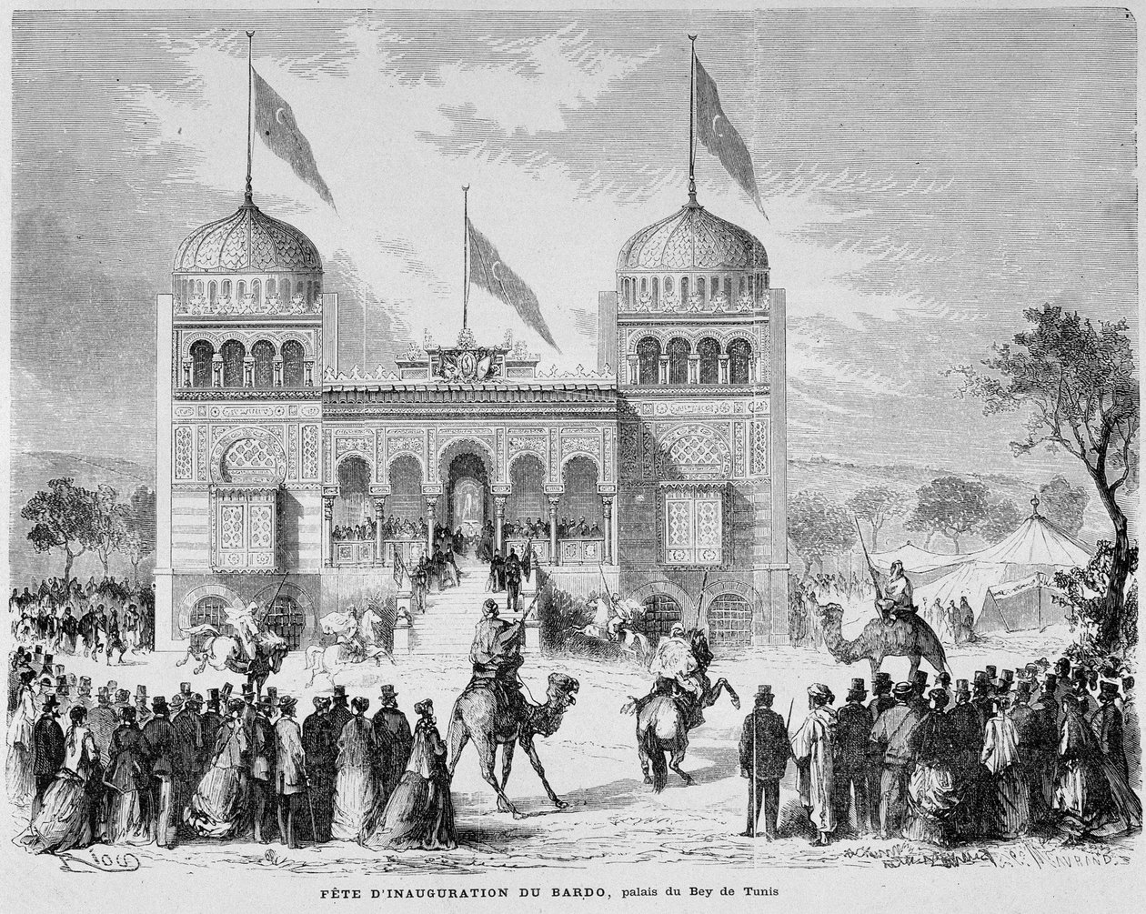Parc du Montsouris: 1867 की विश्व प्रदर्शनी में ट्यूनिस में Palais du Bey। द्वारा फ्रेंच स्कूल