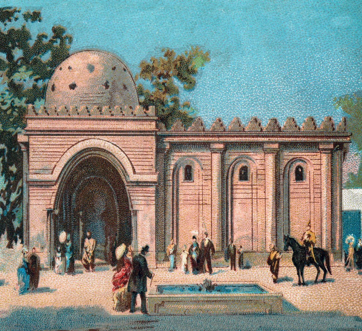 पेरिस। 1889 की सार्वभौमिक प्रदर्शनी: फ़ारसी मंडप। द्वारा फ्रेंच स्कूल
