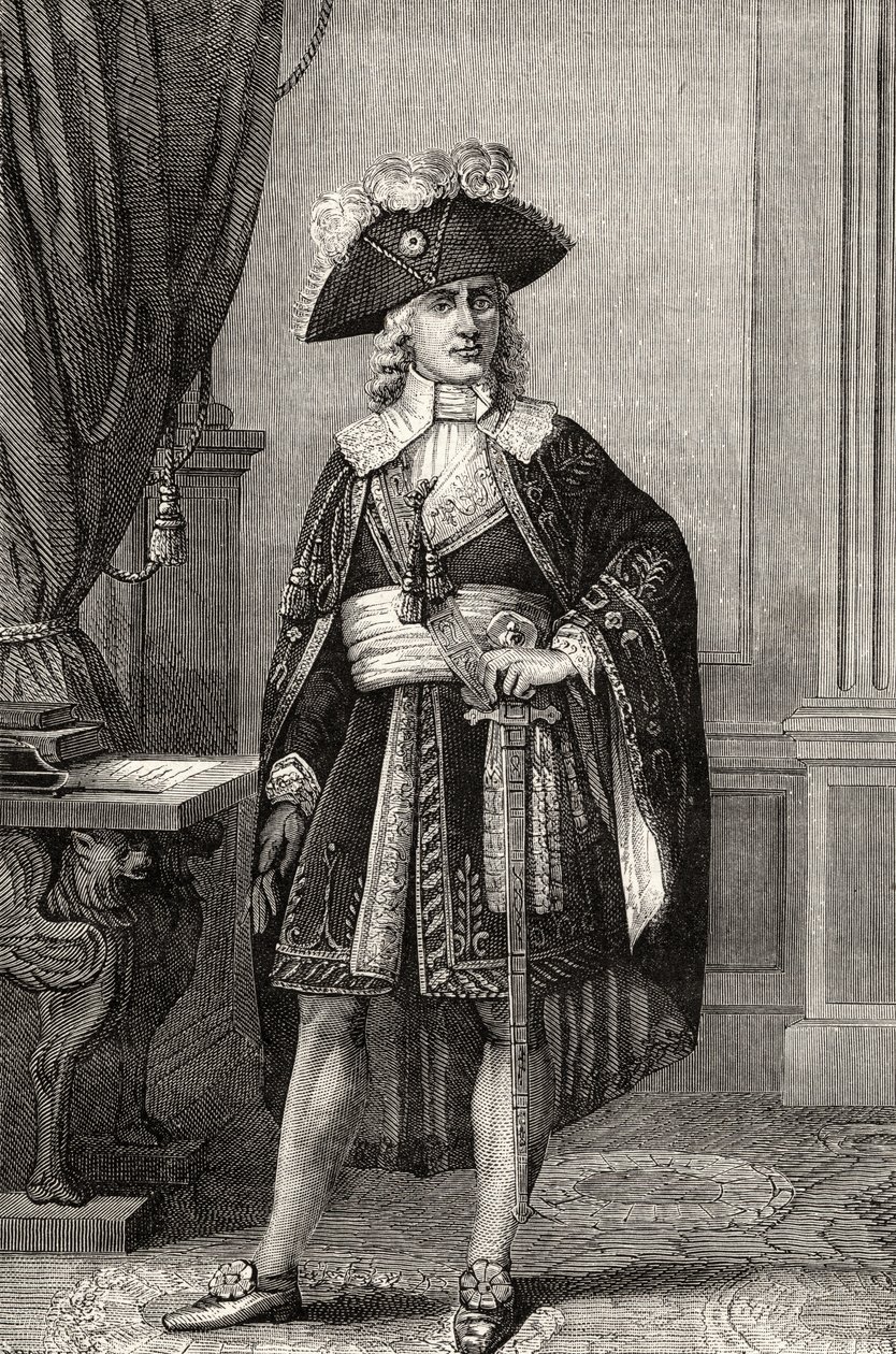 पॉल फ्रेंकोइस जीन निकोलस कॉम्टे डी बारास (1755-1829), लुई ब्लैंक द्वारा "हिस्टोइरे डे ला रेवोल्यूशन फ्रैंचाइज़" से द्वारा फ्रेंच स्कूल