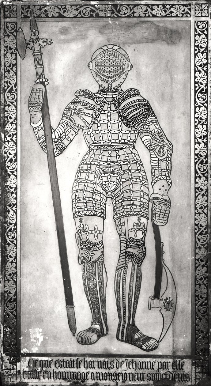 जोक ऑफ आर्क के कवच का चित्रण पट्टिका (1412-31) द्वारा फ्रेंच स्कूल