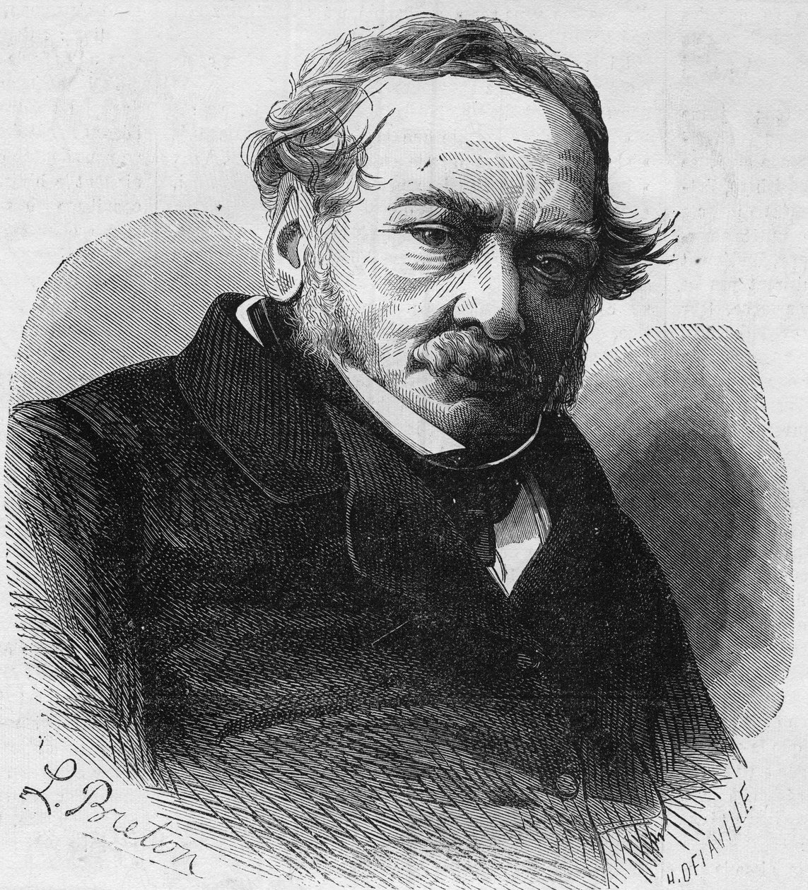 पॉल डी कॉक (1793-1871), फ्रांसीसी उपन्यासकार और नाटककार का पोर्ट्रेट। 17 अक्टूबर, 1868 के "" ले मोंडे इलस्ट्रे "" एन ° 601 में उत्कीर्णन। द्वारा फ्रेंच स्कूल