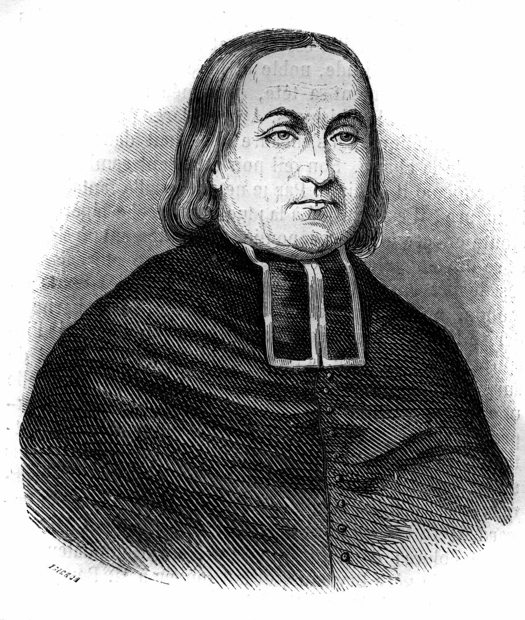 अब्बे थियोडोर कॉम्बलॉट (1798-1873) का पोर्ट्रेट, फ्रांसीसी चर्च आदमी, "धार्मिक धारणा" के कांग्रेस के संस्थापक। 1852 से उत्कीर्णन। द्वारा फ्रेंच स्कूल