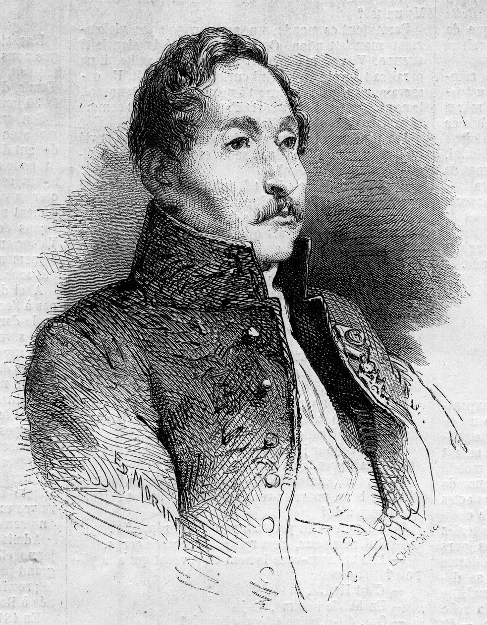 अलेक्जेंड्रे डेनिस एबेल डी पुजोल (1787-1861), फ्रांसीसी चित्रकार का पोर्ट्रेट। 12 अक्टूबर 1861 के "" ले मोंडे इलस्ट्रे "" एन ° 235 में उत्कीर्णन। द्वारा फ्रेंच स्कूल