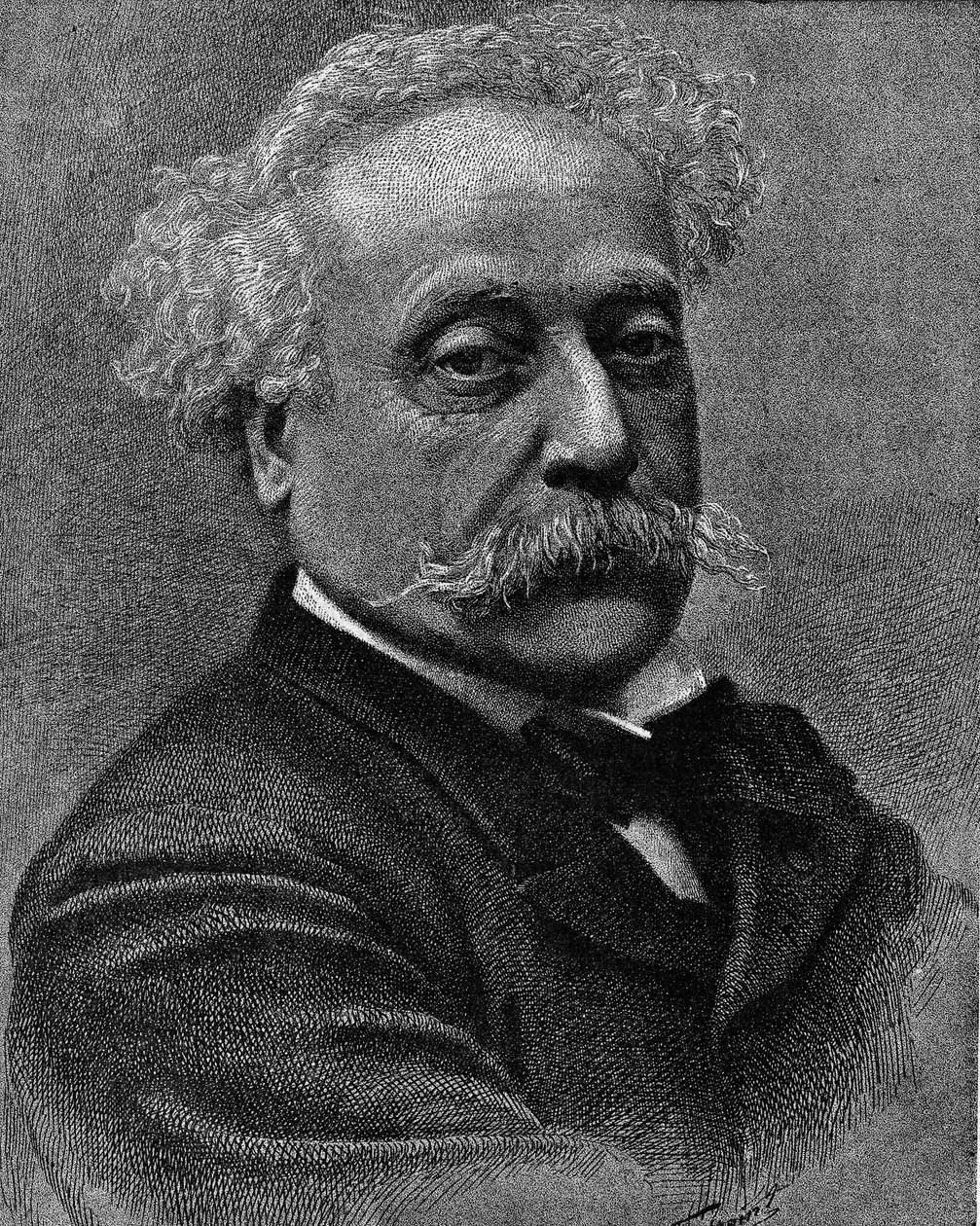 अलेक्जेंड्रे डुमास जूनियर का पोर्ट्रेट (1824-1895), फ्रांसीसी लेखक। 5 दिसंबर 1895 के "ला गजेट डू डिमांचे" में उत्कीर्णन। द्वारा फ्रेंच स्कूल