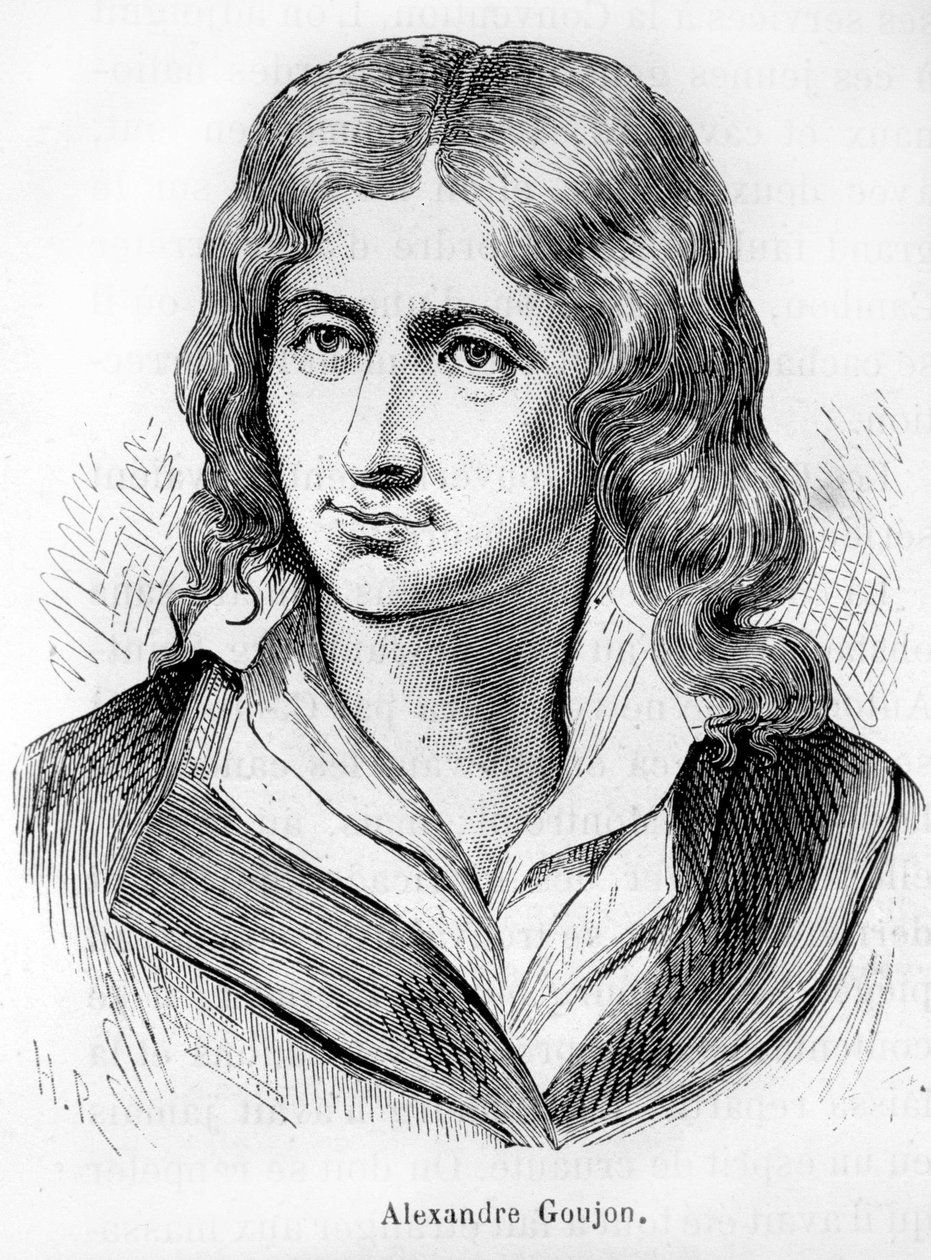 फ्रांसीसी क्रांति के अभिनेता अलेक्जेंड्रे गौजोन (1766-1795) का पोर्ट्रेट - हेनरी मार्टिन द्वारा "" ल'हिस्टोइरे डी फ्रांस "" में द्वारा फ्रेंच स्कूल