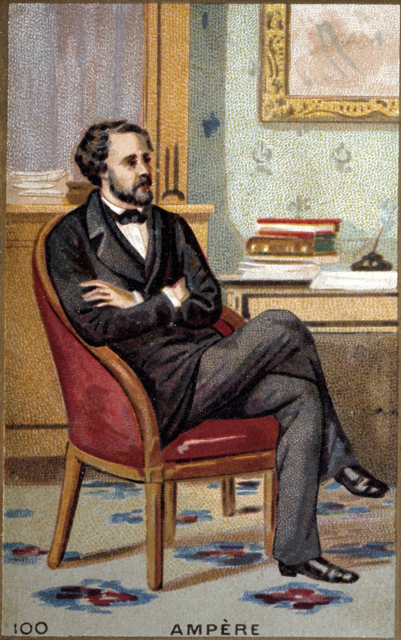 आंद्रे मैरी एम्पीयर (1775-1836), फ्रांसीसी भौतिक विज्ञानी का पोर्ट्रेट। द्वारा फ्रेंच स्कूल