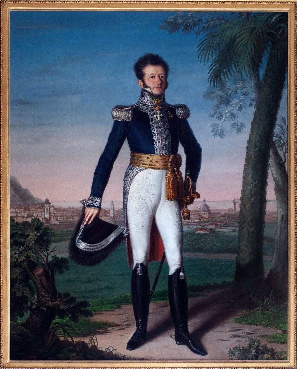 Annibal de Saluces का पोर्ट्रेट (Annibale Di Saluzzo) (1776-1852), बहाली के तहत नाइस के गवर्नर - जीन वेक्का द्वारा पेंटिंग, कैनवास पर तेल, फ्रेंच कला - नीस के नगर अभिलेखागार द्वारा फ्रेंच स्कूल