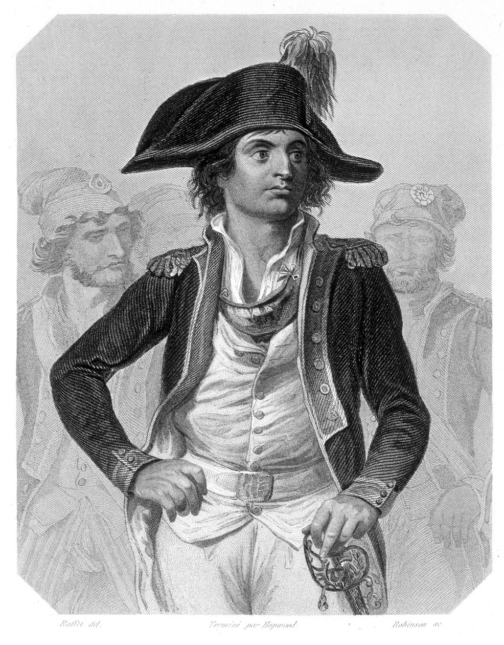 एंटोनी जोसेफ सैंटरे का पोर्ट्रेट (1752-1809), फ्रांसीसी राजनीतिज्ञ। लैमार्टिन द्वारा "गिरोंडिन्स का इतिहास" में द्वारा फ्रेंच स्कूल