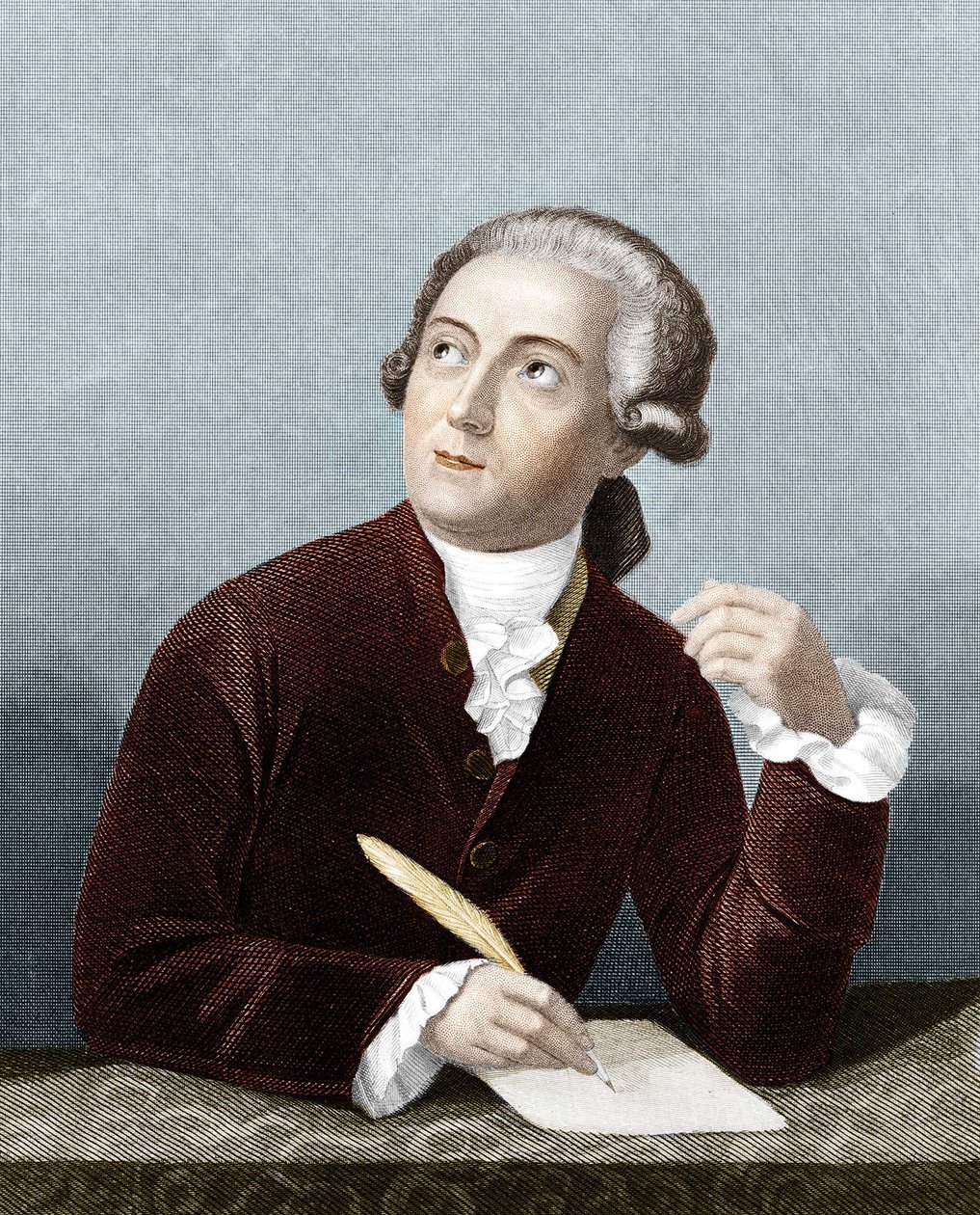 एंटोनी लॉरेंट लवॉज़ियर (1743 -1794) का पोर्ट्रेट फ्रांसीसी रसायनज्ञ। द्वारा फ्रेंच स्कूल