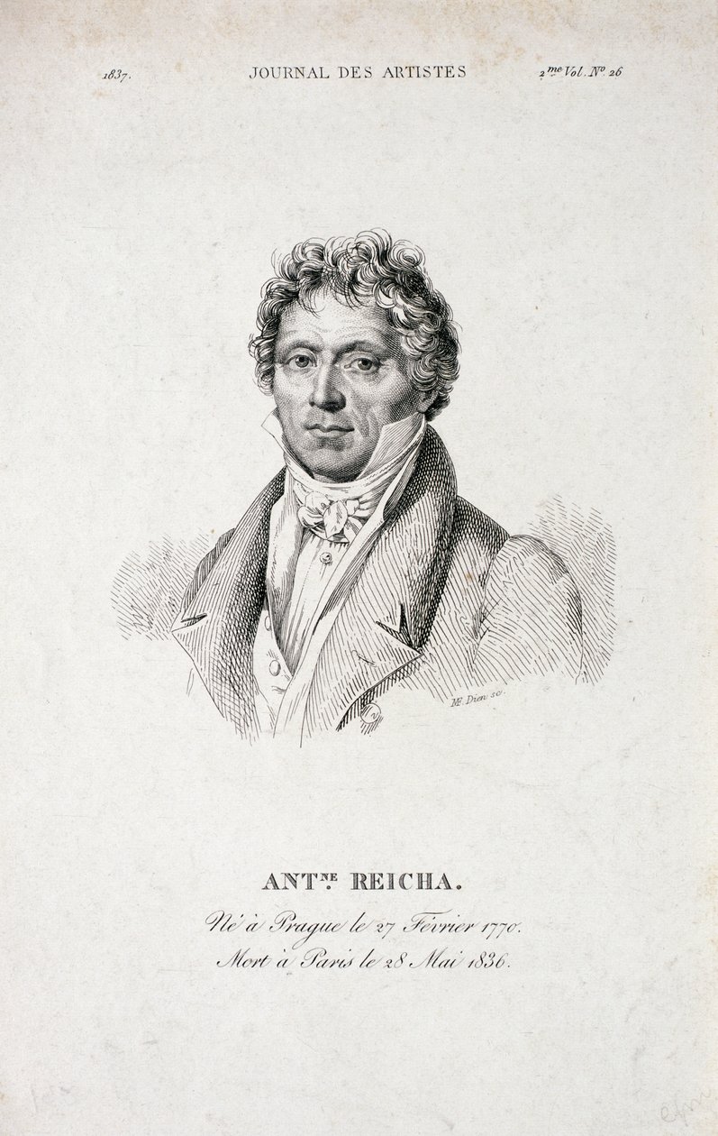 आर्टिस्ट जर्नल से एंटोनी रीचा (1770-1836) का चित्र द्वारा फ्रेंच स्कूल
