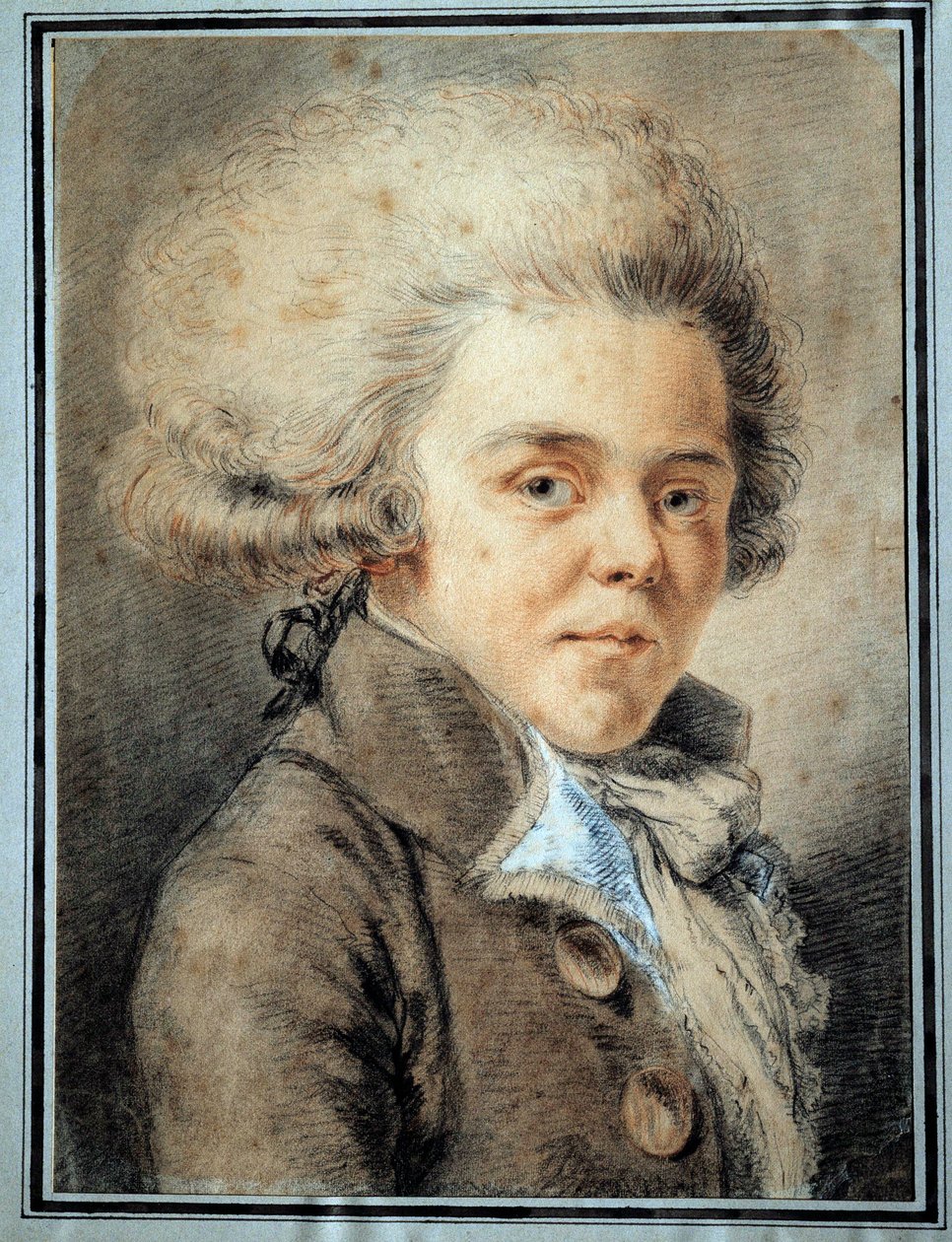 एंटोनी डी रिवरोल (1753-1801) का पोर्ट्रेट फ्रांसीसी पोलेमिस्ट और फ्रांसीसी स्कूल के लेखक वॉटरकलर द्वारा फ्रेंच स्कूल