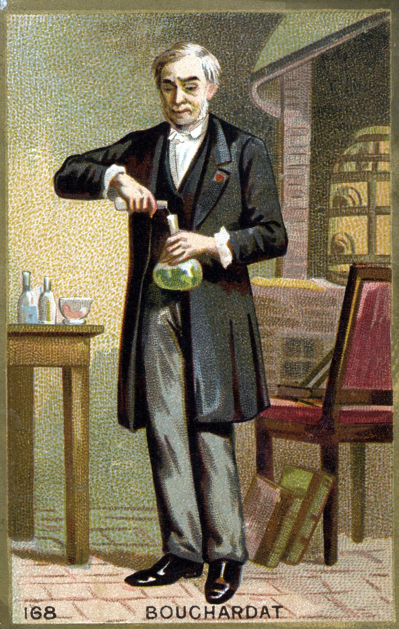 अपोलिनेयर बूचार्डैट (1809-1866), फ्रांसीसी फार्मासिस्ट का पोर्ट्रेट। 19वीं सदी के उत्तरार्ध की क्रोमोलिथोग्राफी। द्वारा फ्रेंच स्कूल