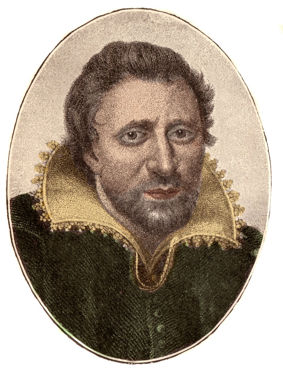 बेन जोंसन (1572-1637), अंग्रेजी लेखक और नाटककार के चित्र द्वारा फ्रेंच स्कूल