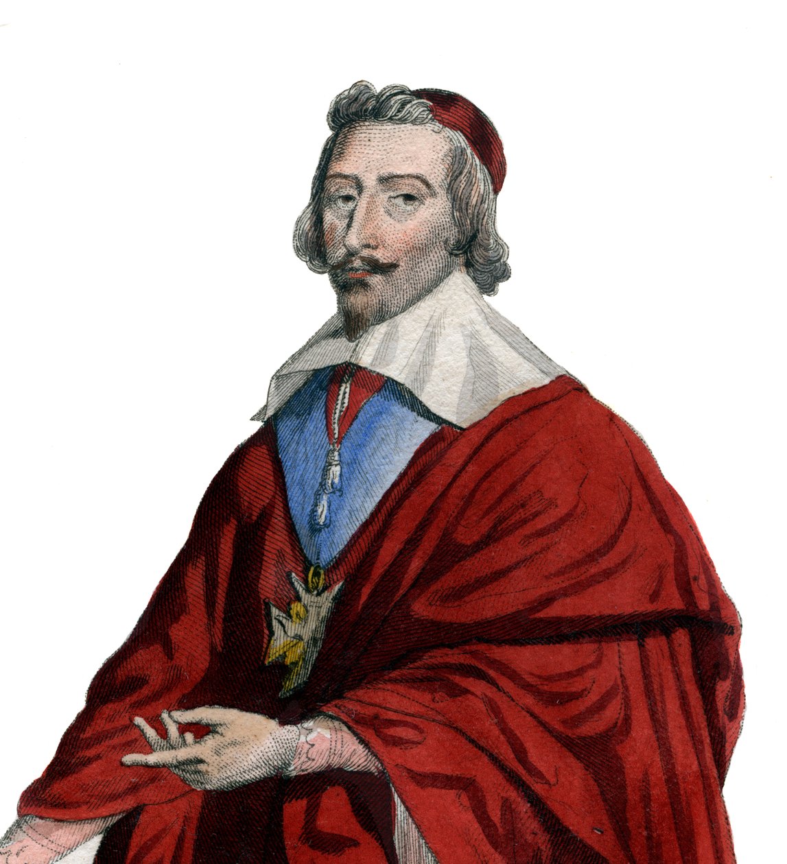 कार्डिनल रिचर्डेल (आर्मंड जीन डु प्लेसिस) (1585-1642), फ्रेंच पादरी, कुलीन और राजनेता का चित्र। द्वारा फ्रेंच स्कूल