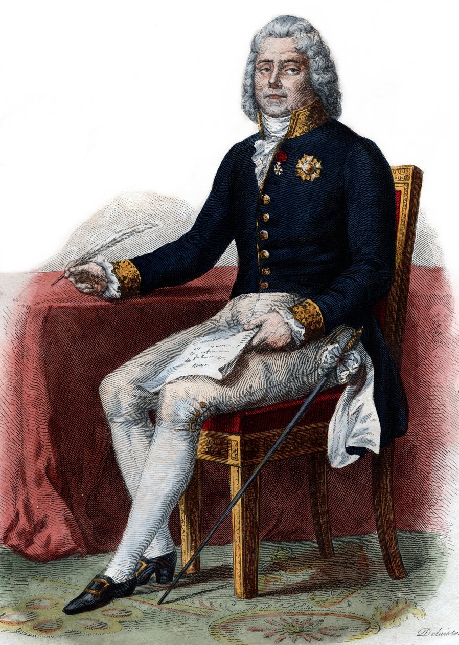 चार्ल्स मौरिस डे तललेइरैंड पेरीगॉर्ड (1754-1838), प्रथम प्रिंस डे बेनेवेंट, फ्रांसीसी राजनयिक का चित्र। द्वारा फ्रेंच स्कूल