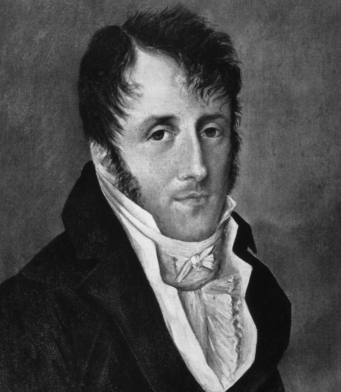 Chateaubriand का पोर्ट्रेट। 19वीं सदी की नक्काशी। द्वारा फ्रेंच स्कूल