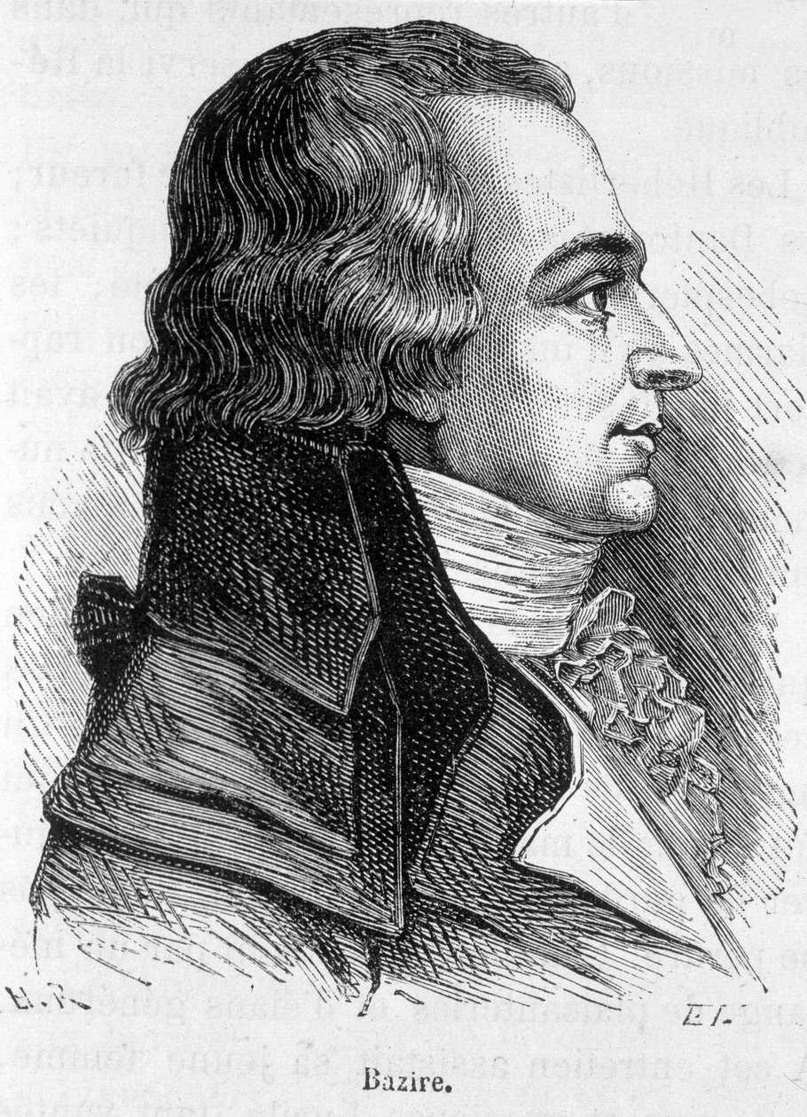 क्लाउड बसियर या बाज़ीरे (1764-1794) का पोर्ट्रेट, फ्रांसीसी राजनीतिज्ञ - हेनरी मार्टिन द्वारा "" ल'हिस्टोइरे डी फ्रांस "" में द्वारा फ्रेंच स्कूल