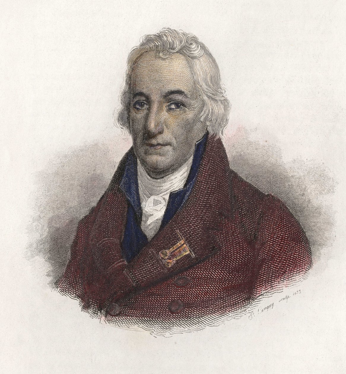 काउंट क्लाउड बर्थोलेट का पोर्ट्रेट (1748-1822), फ्रांसीसी रसायनज्ञ। "पोर्ट्रेट डेस होम्स उपयोगी" में द्वारा फ्रेंच स्कूल