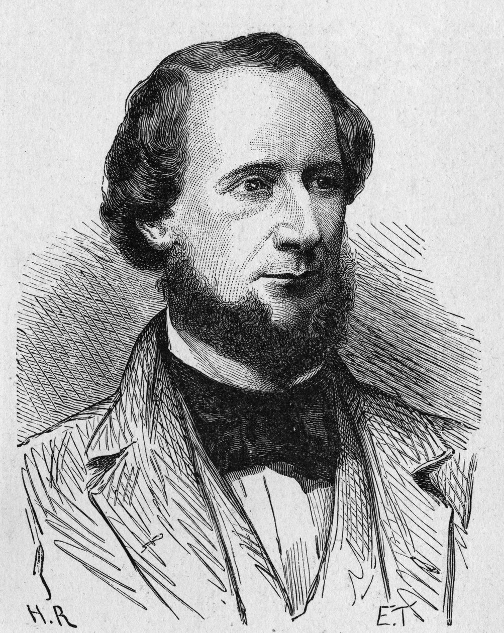 साइरस वेस्ट फील्ड का पोर्ट्रेट (1819 - 1892), अमेरिकी उद्योगपति - "" एल्बम ऑफ साइंस में; प्रसिद्ध विद्वान; महान खोजें ”” ”1896। द्वारा फ्रेंच स्कूल