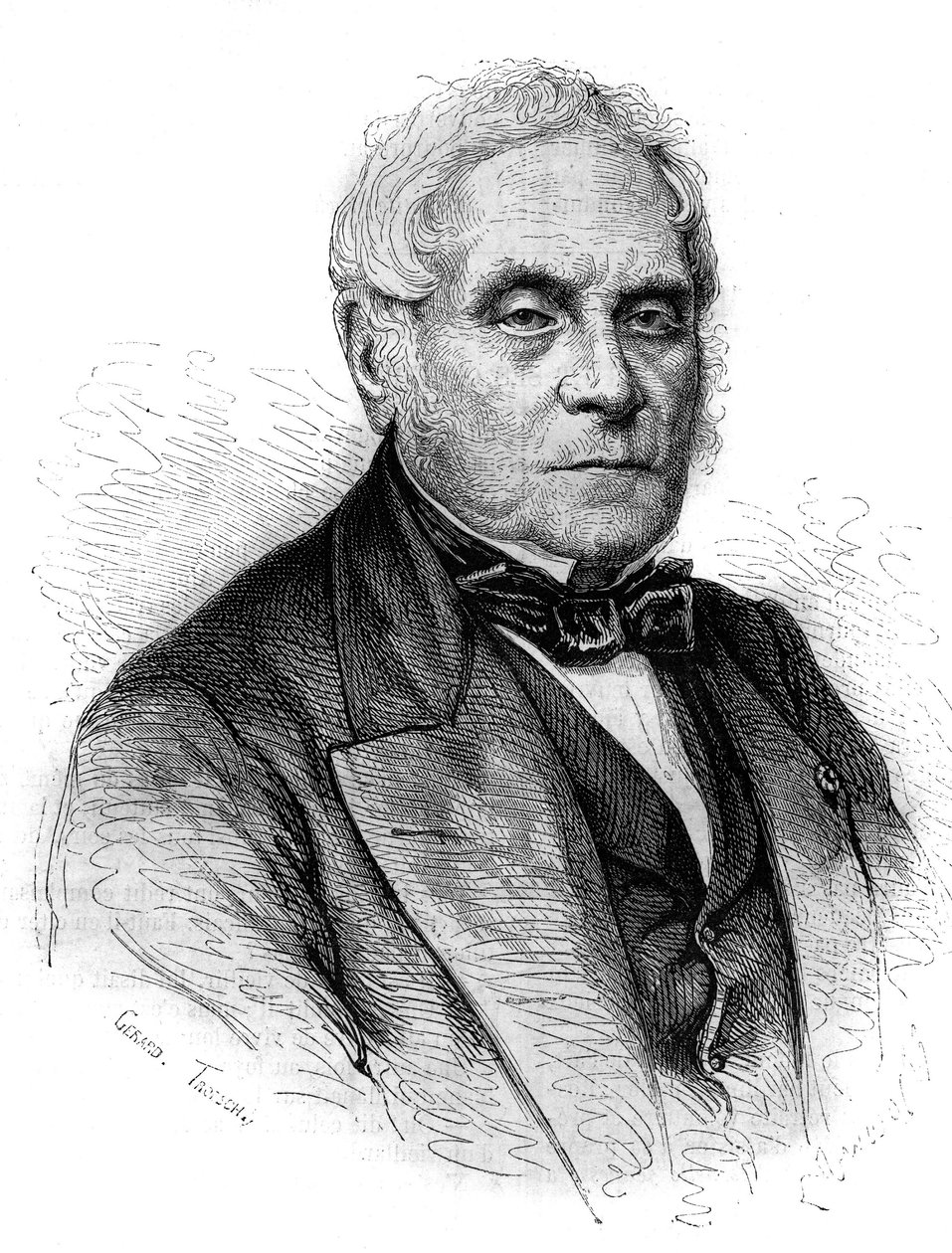 डेनियल फ्रेंकोइस एस्प्रिट औबर (डैनियल-फ्रेंकोइस-एस्प्रिट) (1782-1871), फ्रांसीसी संगीतकार का पोर्ट्रेट। 1867-1868 से उत्कीर्णन। द्वारा फ्रेंच स्कूल
