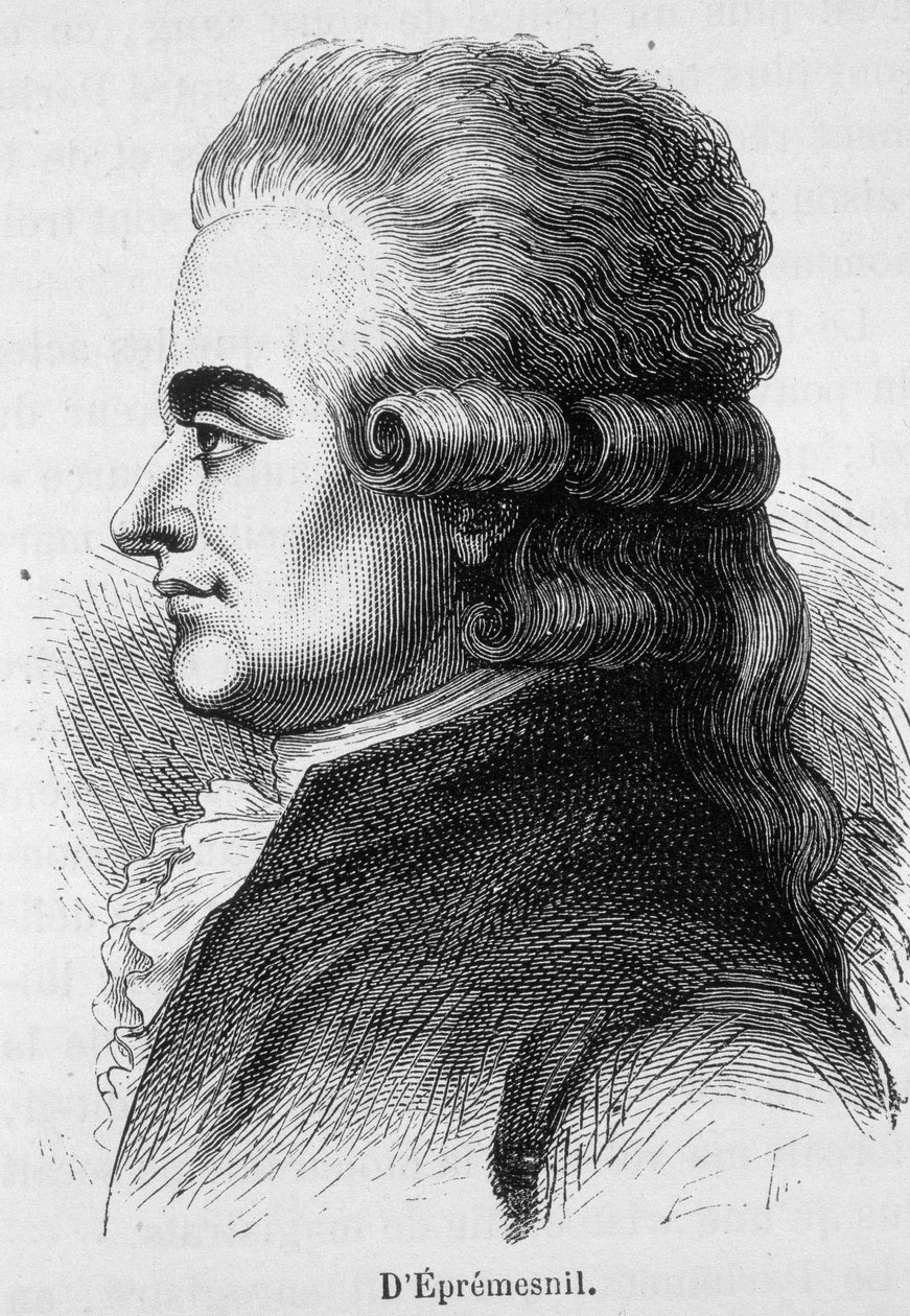 एप्रमेस्निल का पोर्ट्रेट, फ्रांसीसी मजिस्ट्रेट और राजनीतिज्ञ (1746 - 1794) - हेनरी मार्टिन द्वारा "" ल'हिस्टोइरे डी फ्रांस "" में द्वारा फ्रेंच स्कूल