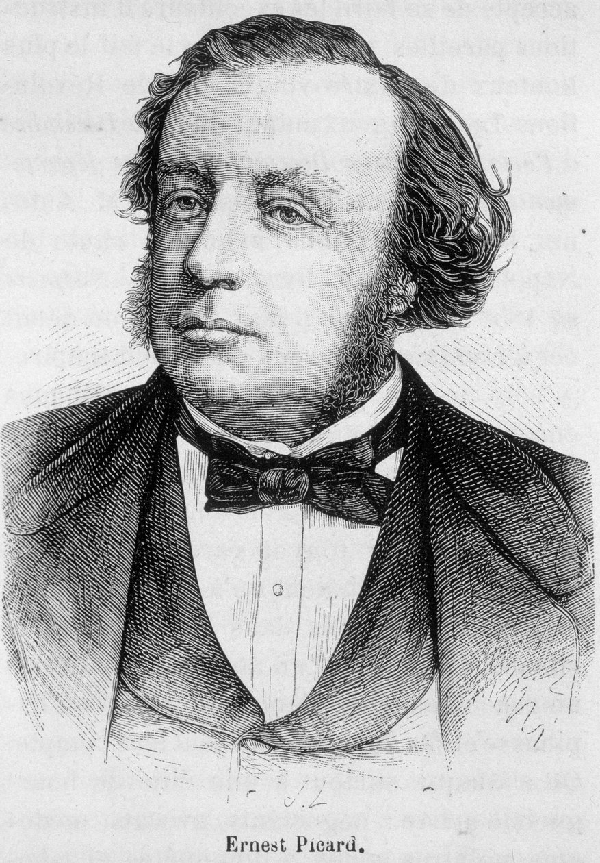 अर्नेस्ट पिकार्ड का पोर्ट्रेट, फ्रांसीसी राजनीतिज्ञ (1821 -1877) द्वारा फ्रेंच स्कूल