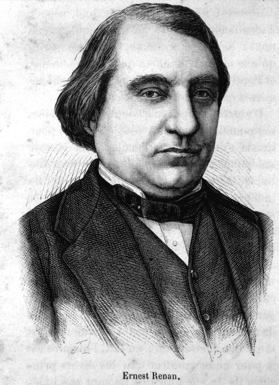 अर्नेस्ट रेनन का पोर्ट्रेट (1823 - 1892) - हेनरी मार्टिन द्वारा "" द हिस्ट्री ऑफ फ्रांस "" में द्वारा फ्रेंच स्कूल