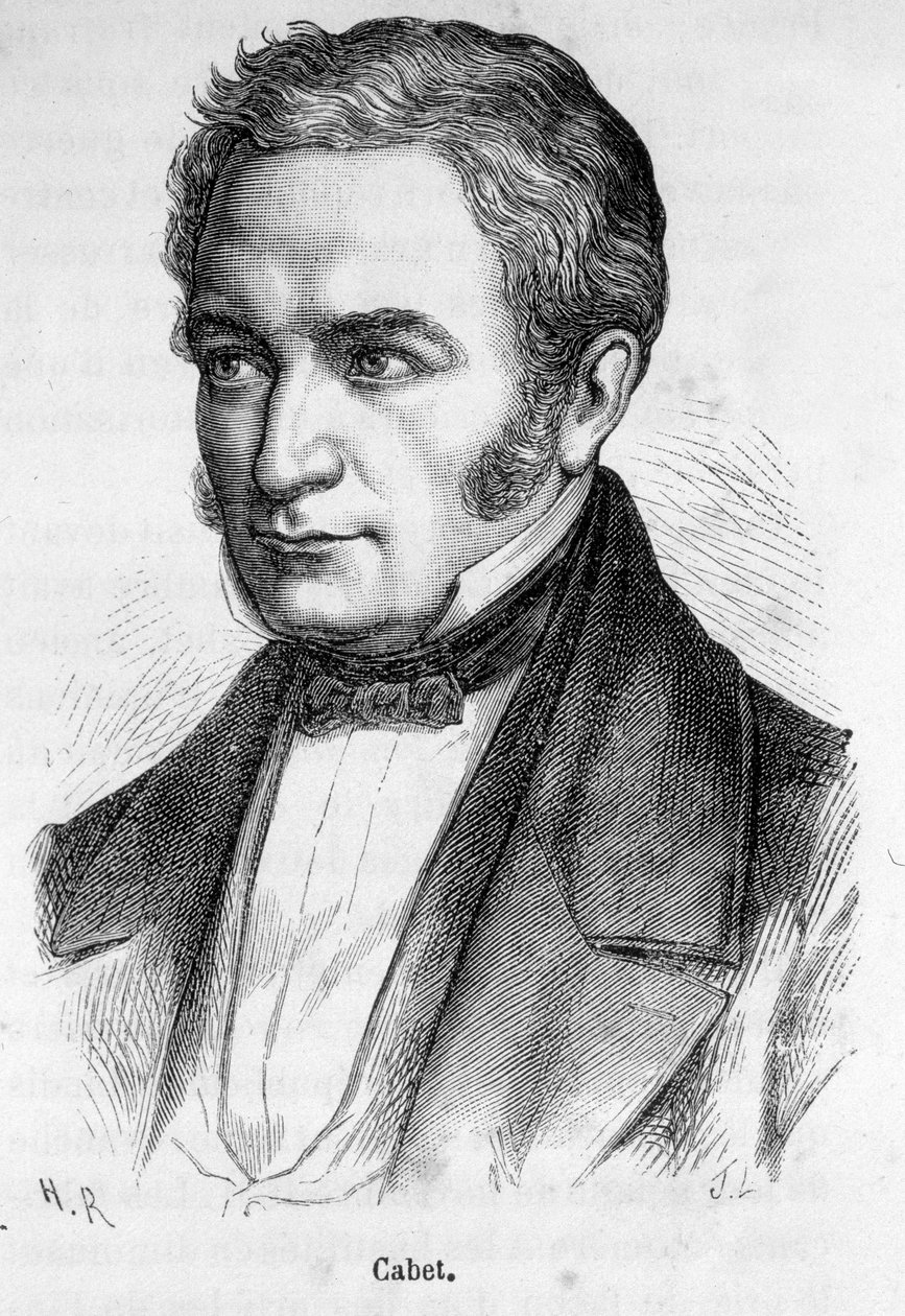 इटियेन कैबेट का पोर्ट्रेट, फ्रांसीसी समाजवादी (1788-1856) द्वारा फ्रेंच स्कूल