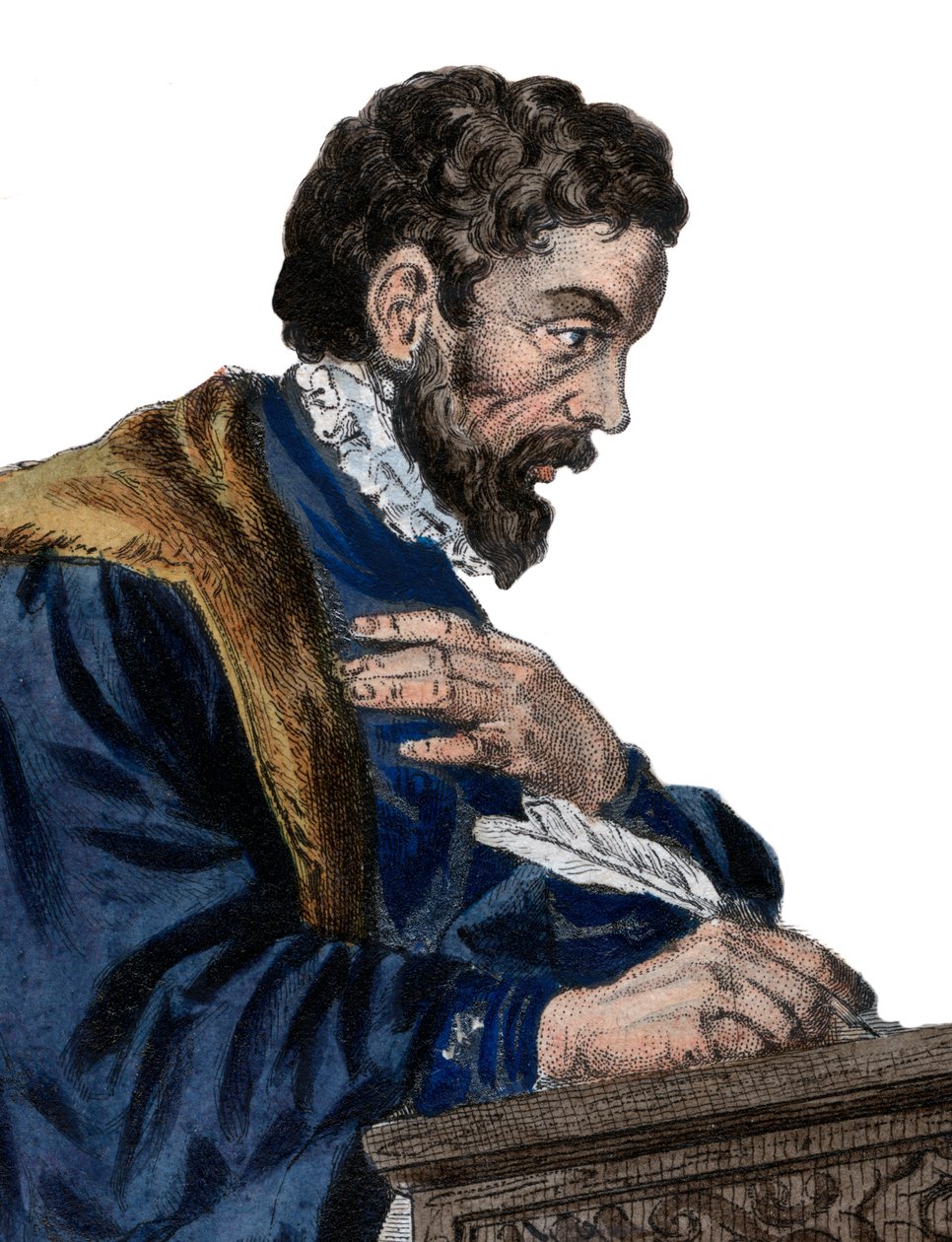 एटिने जोडेल (1532-1573), फ्रेंच नाटककार और कवि के चित्र द्वारा फ्रेंच स्कूल