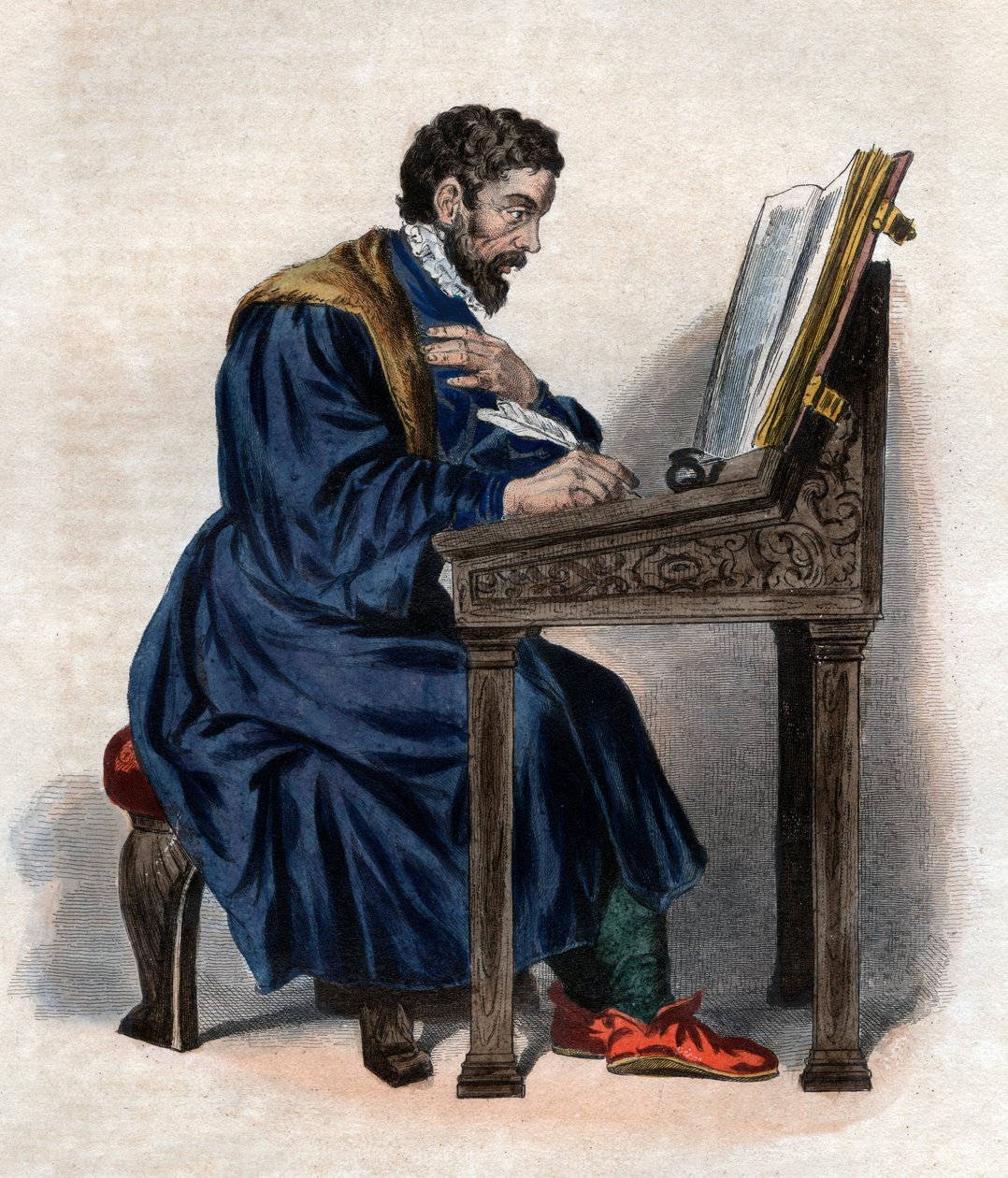 एटिने जोडेल (1532-1573), फ्रेंच नाटककार और कवि के चित्र द्वारा फ्रेंच स्कूल