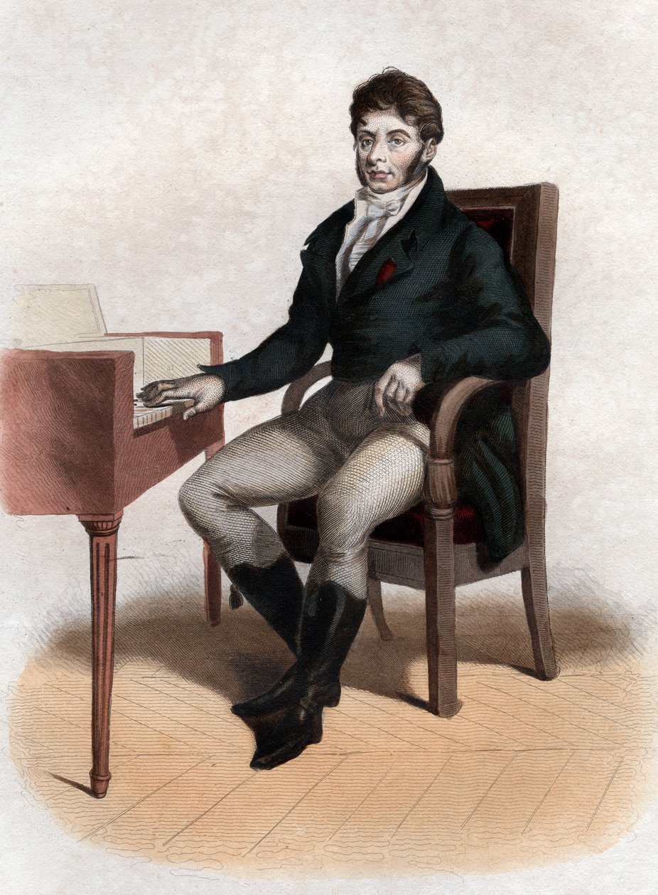 एटिने निकोलस मेहुल (1763-1817) का चित्रण, फ्रांसीसी संगीतकार। द्वारा फ्रेंच स्कूल