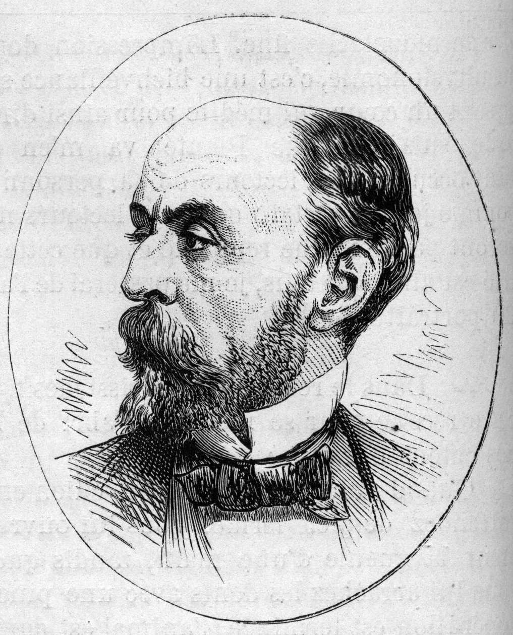 यूजीन फ्रोमेंटिन (1820-1876) का पोर्ट्रेट, फ्रांसीसी चित्रकार। 2 मई 1874 को "" ले मोंडे इलस्ट्रे"" n°890 में उत्कीर्णन द्वारा फ्रेंच स्कूल
